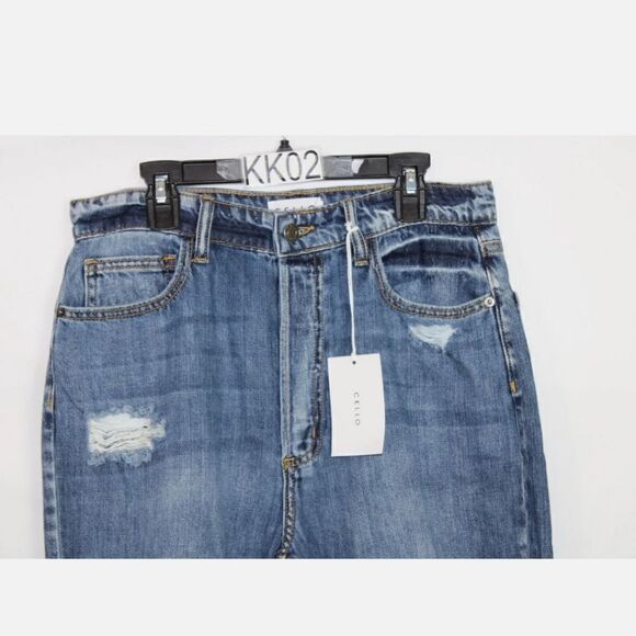 Cello Jeans Women's Distressed High-Rise 90's Boyfriend Straight Leg Jean 7 NWT - Picture 5 of 11